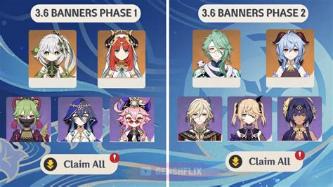 3.6 banners|Genshin Impact 3.6 banners